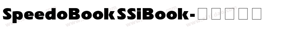 Speedo Book SSi Book字体转换